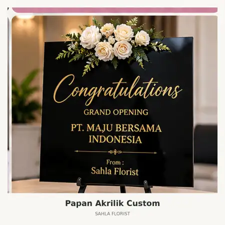 Papan Bunga Akrilik Lamandau